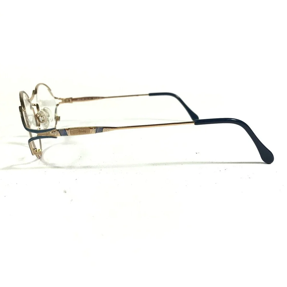 Cazal Eyeglasses Frames MOD.120 Col.810 Blue Gold Black Round Semi Rim 50-19-135